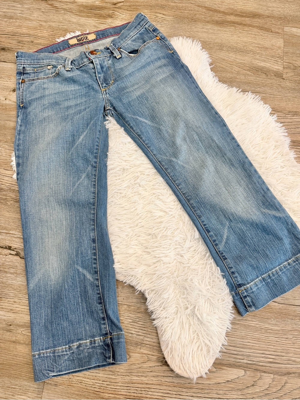 Vintage Indie Y2K Jeans Capri Cropped Low Rise 28